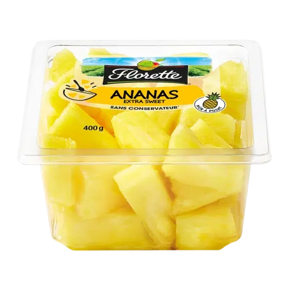 Barquette Morceau ananas 400-detouree