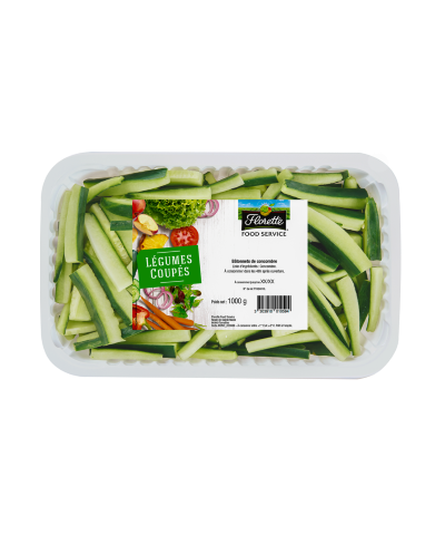Concombre en rondelles avec peau